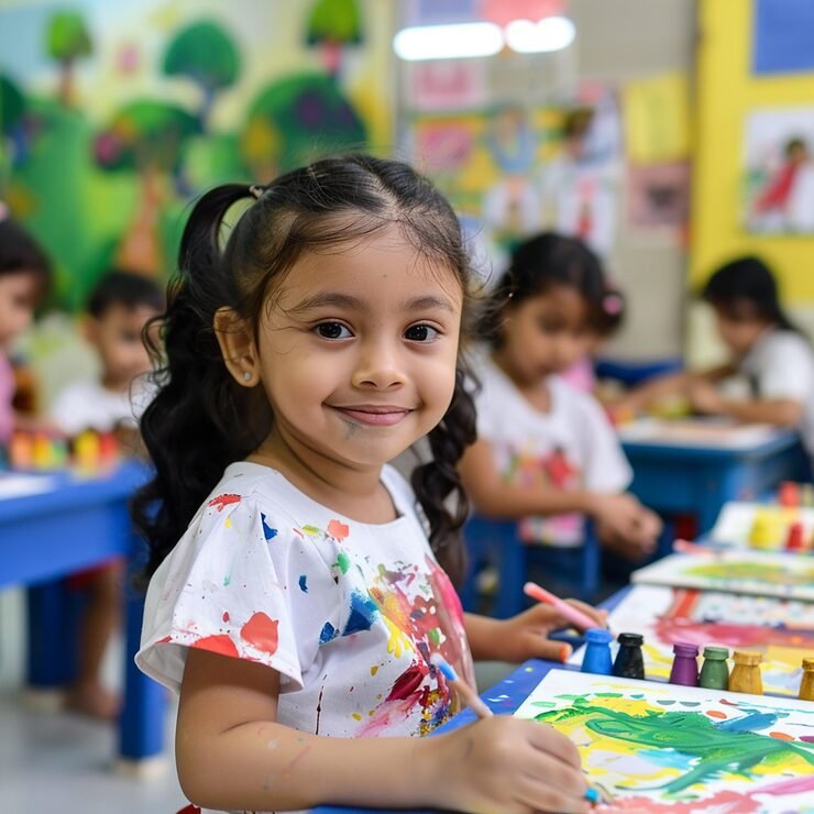 Happy children learning and playing at Mighty Minds