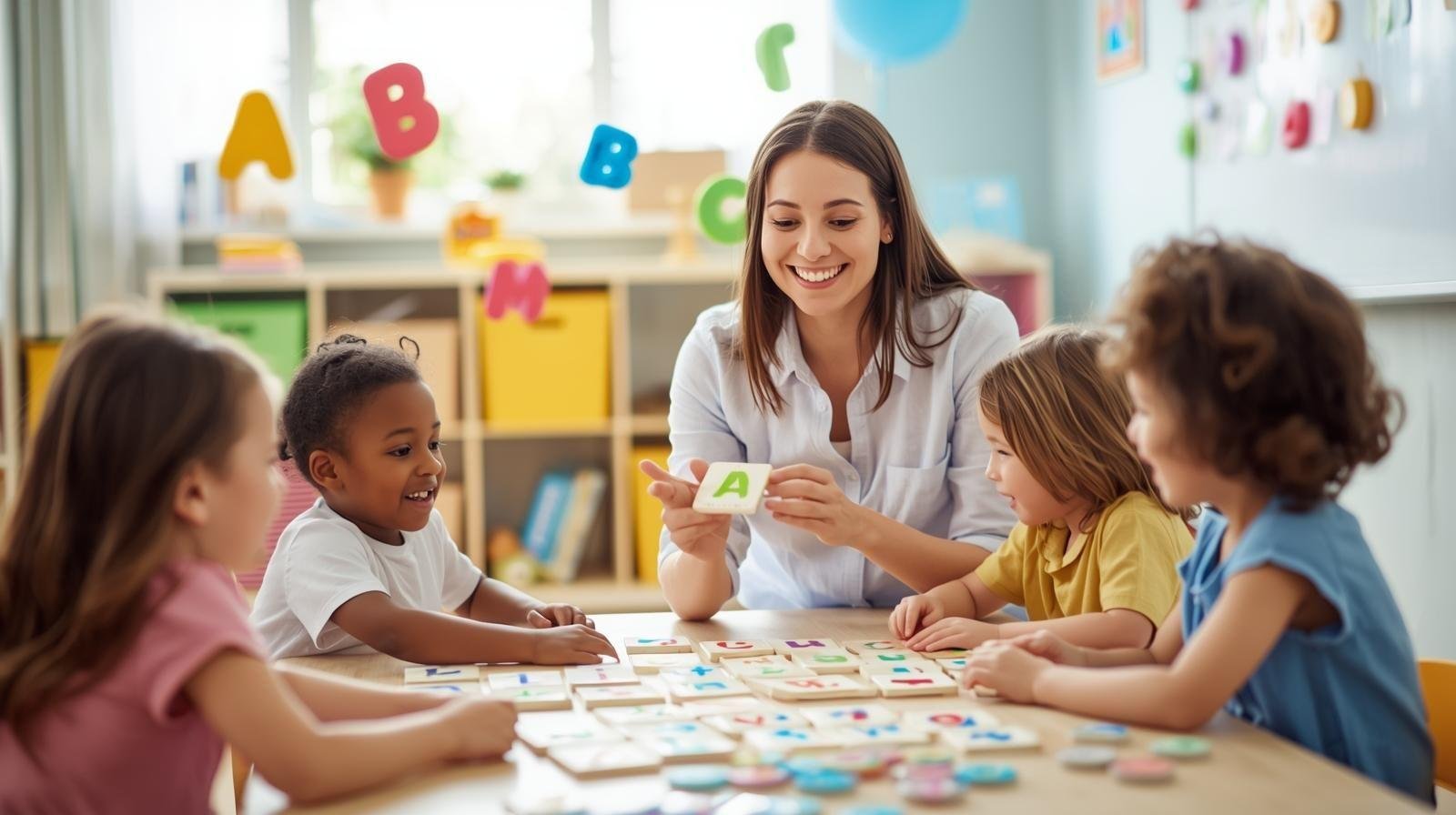 Children enjoying early learning activities
